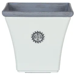 BLUMENTOPF weiß quadratisch 37/37/35 cm Elateia
