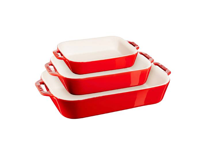 3 Staub Auflaufformen - rot