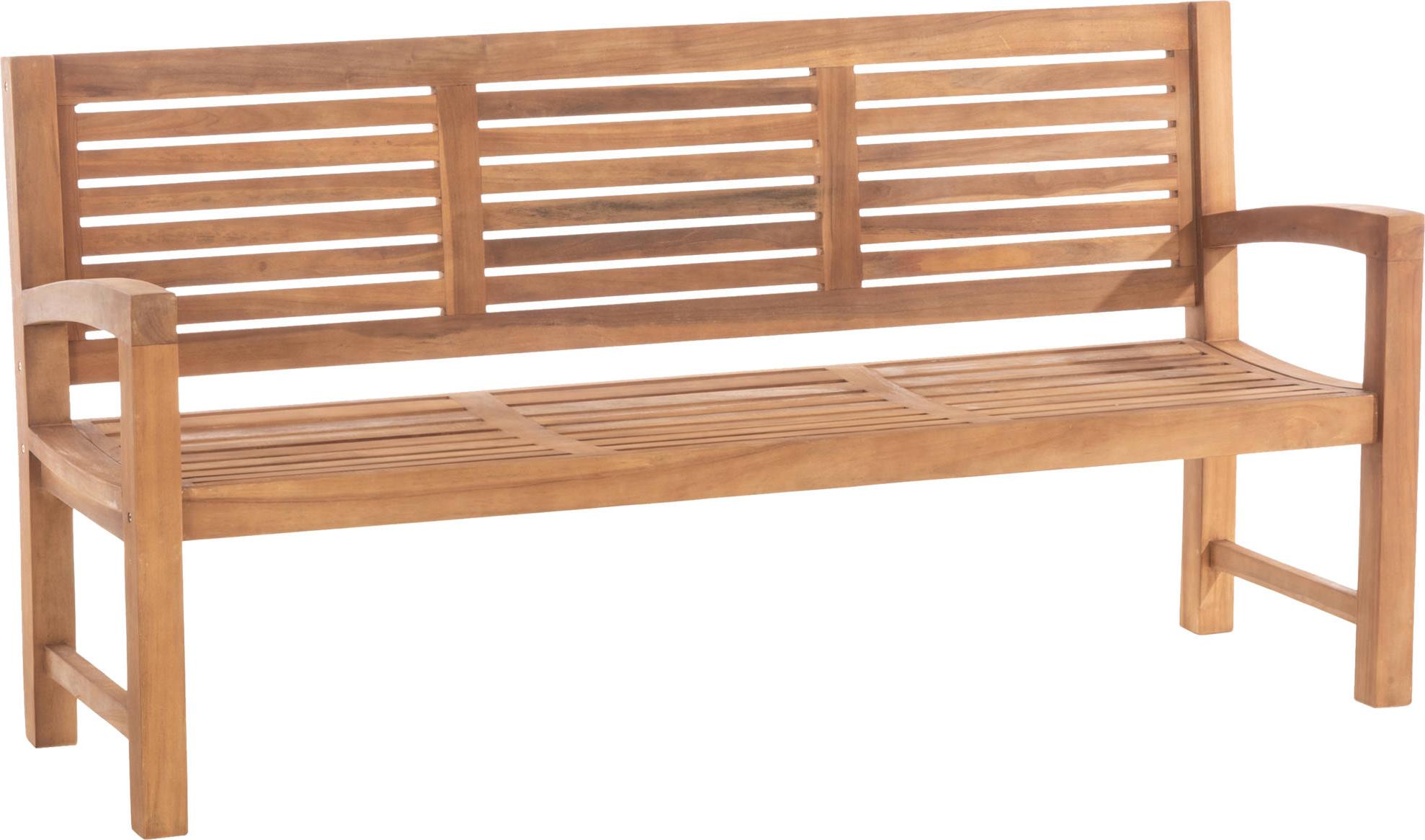 Gartenbank Teakbank DAGAD - Holz Teak 180x59x92 cm | Holzbank 180 Cm Gartenbank Sitzbank Mit Lehne Wetterfest Bank Garten Terrasse