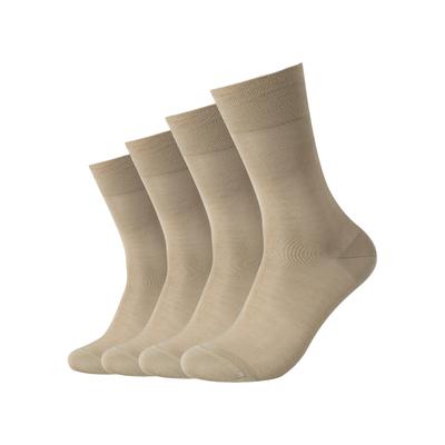 Socken CAMANO "ca-soft", Herren, Gr. 39-42, Sockengröße, beige (sand), Baumwolle, Polyamid, unifarben, normal, Socken Socken, mit hoher Verarbeitungsqualität