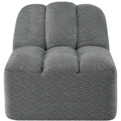MODFU Rahmenloses Sofa aus Granulatfleece in Grau, modular