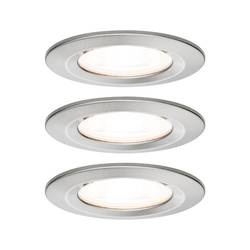 Paulmann Bad-Einbauleuchte 3er Set 19.5 W Eisen (gebürstet) 93440