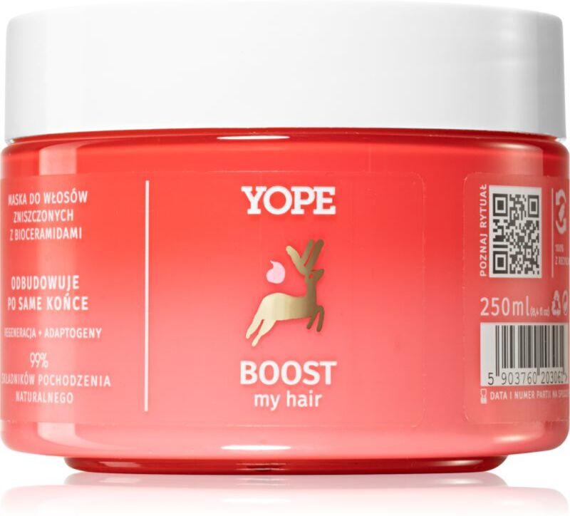 Yope BOOST my hair Restorative Mask for Damaged Hair 250 ml
