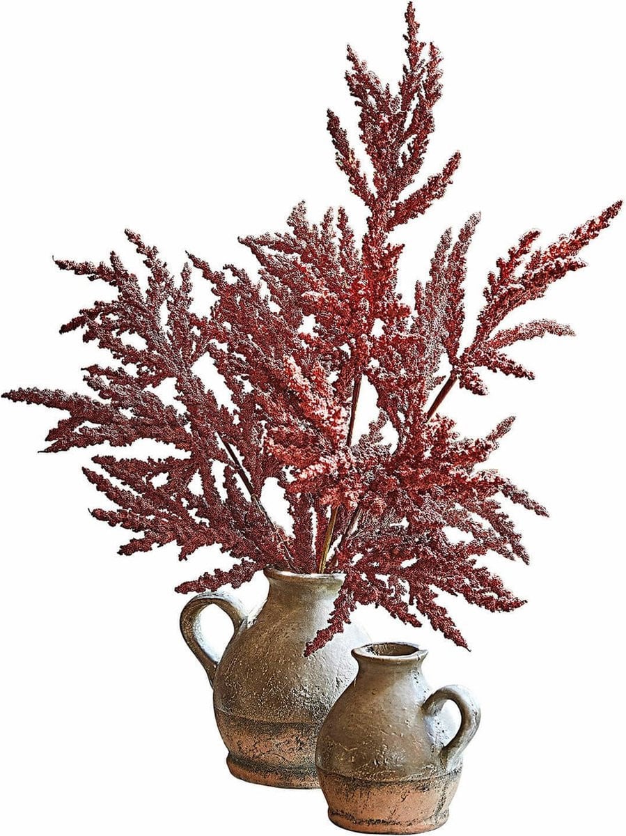 LOBERON Trivane Sierbloemen set van 3 roodbruin