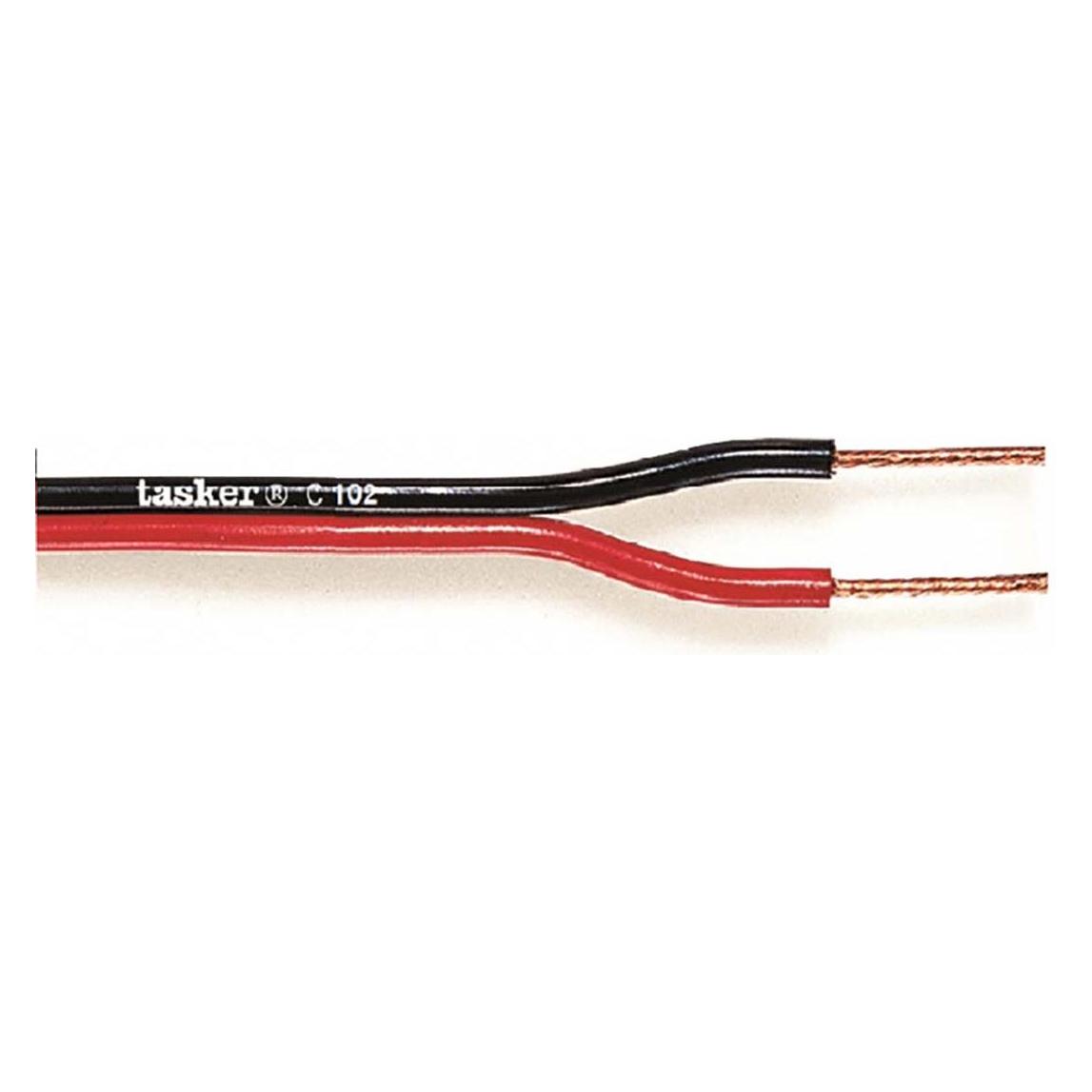 Tasker Lautsprecherkabel auf Rolle 2x 2.50 mm² 100 m Schwarz/Rot (100 m, 2.50 mm²) (C102 2X2.50)