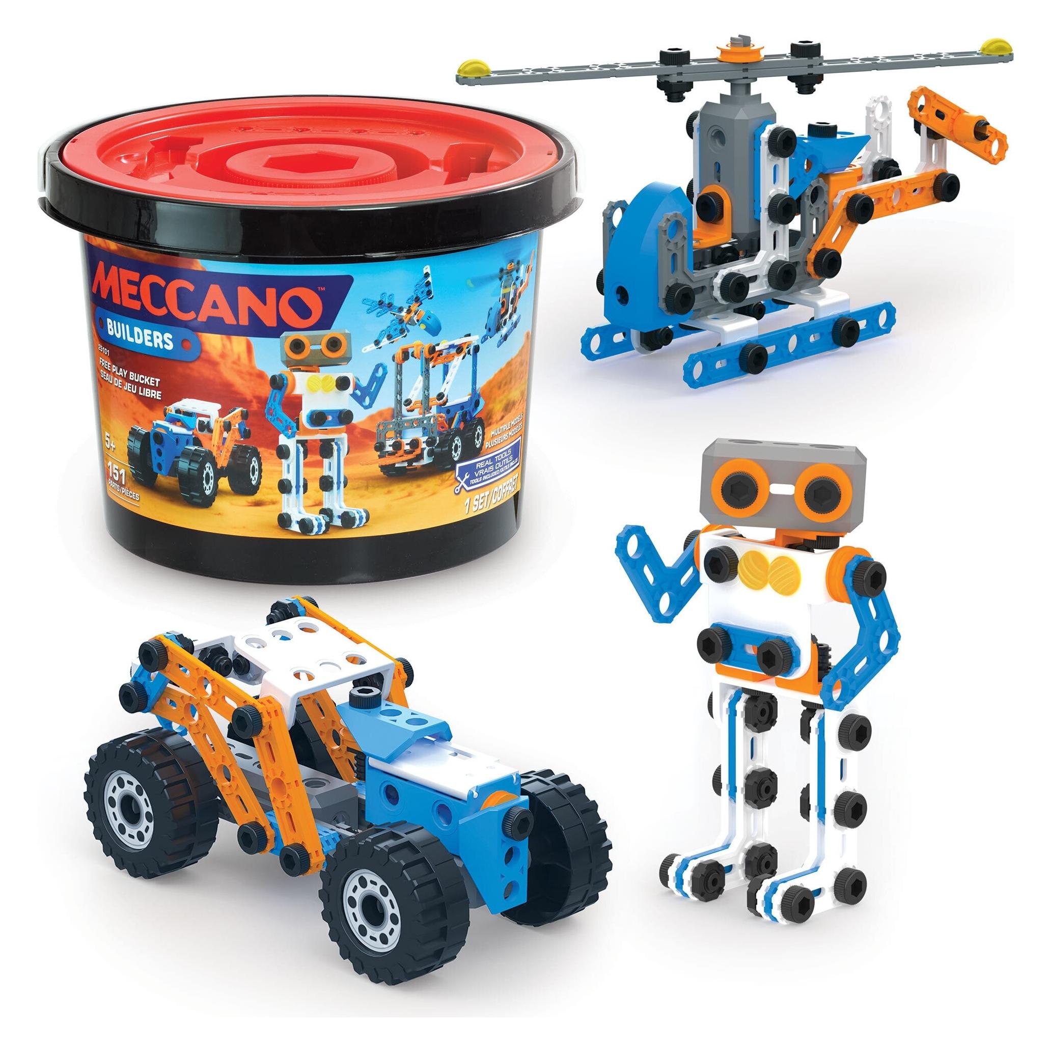 Meccano JR Free Play Bucket Bausatz, 150 Teile (37000103)