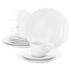 Seltmann Kaffeeservice Liberty 12tlg. Porzellan Weiß