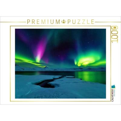 CALVENDO Puzzle Ein Motiv aus dem Kalender Langzeitbelichtung im hohen Norden | 1000 Teile Lege-Größe 64 × 48 cm Foto-Puzzle für glückliche Stunden,
