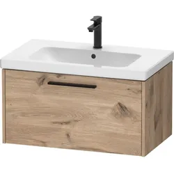 Duravit D-Code Waschtischunterschrank DC46670BD550000 Griff Diamantschwarz, Eiche Marmor, Wandhängend, , 784x400x460 mm