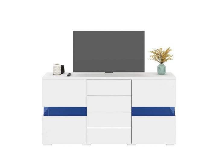 ANYSUN Sideboard Hochglanz mit LED-Leuchten (Spar-Set), Breite 140cm