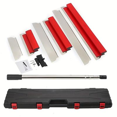 Trockenbau-Spachtelklingen-Set, Trockenbau-Werkzeuge aus Edelstahl mit 37-67 verstellbarer Verlängerungsstange, professionelles Trockenbau-Glättklingen-Werkzeug zum Glätten von Wand und Decke