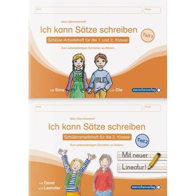 Ich kann Sätze schreiben Teil 1 und 2 im Set - Schülerarbeitshefte für die 1. und 2. Klasse, Taschenbuch von Sternchenverlag GmbH, Sternchenverlag,