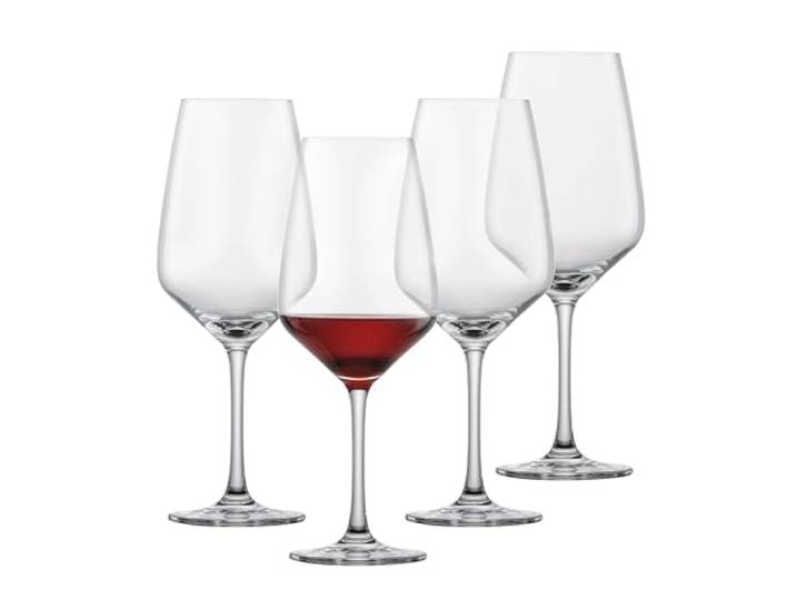 SCHOTT ZWIESEL Rotweinglas Tulip 4er Set, Weingläser für Rotwein aus Tritan Kristallglas, spülmaschinenfestes Kristallglas, 123606