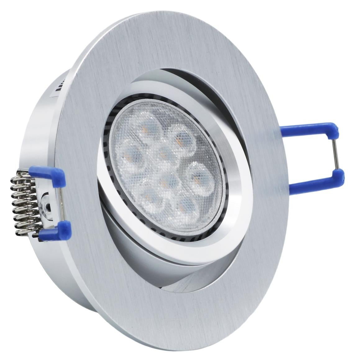 Mili&Mili Set van 10 LED Inbouwspots Geborsteld Aluminium 8W GU10 2700K Warmwit 230V 430 Lumen
