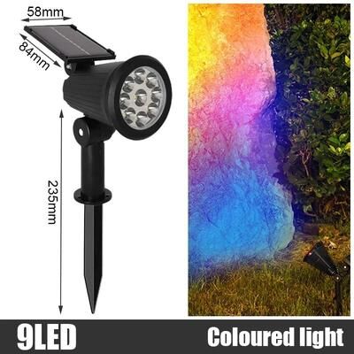 Uplift Picks Solar RGB Garden Spotlights For Colorful Waterproof Outdoor Landscape Lighting Decor rgb 2 Pcs