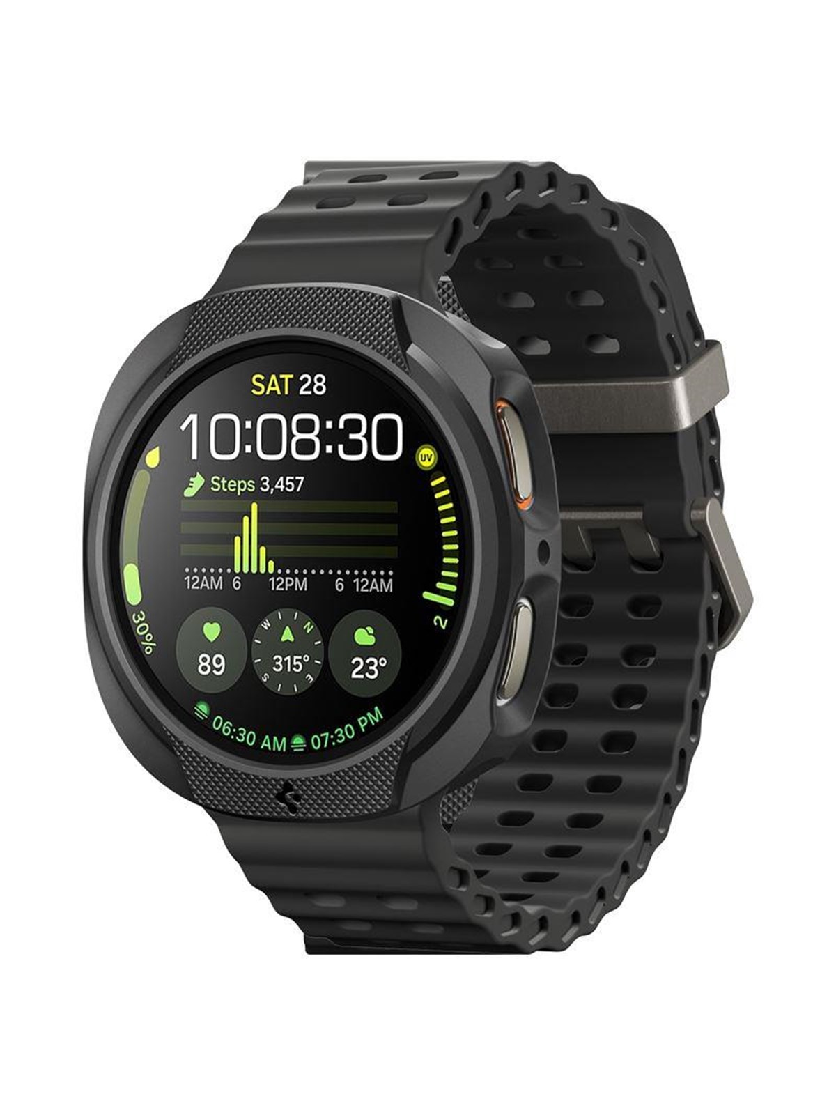 Spigen Liquid Air - matte black - Samsung Galaxy Watch 8 (44mm)
