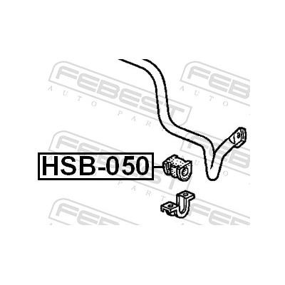 FEBEST Lagerung, Stabilisator HSB-050 Vorderachse für HONDA