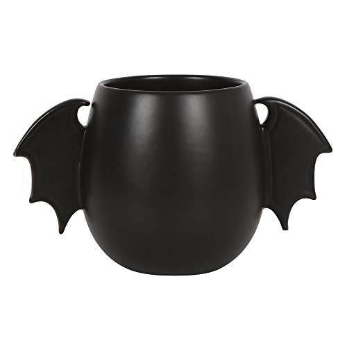 Something Different Bat Wing afgeronde mok met vleermuisvleugel handvat - Zwart - 500ml