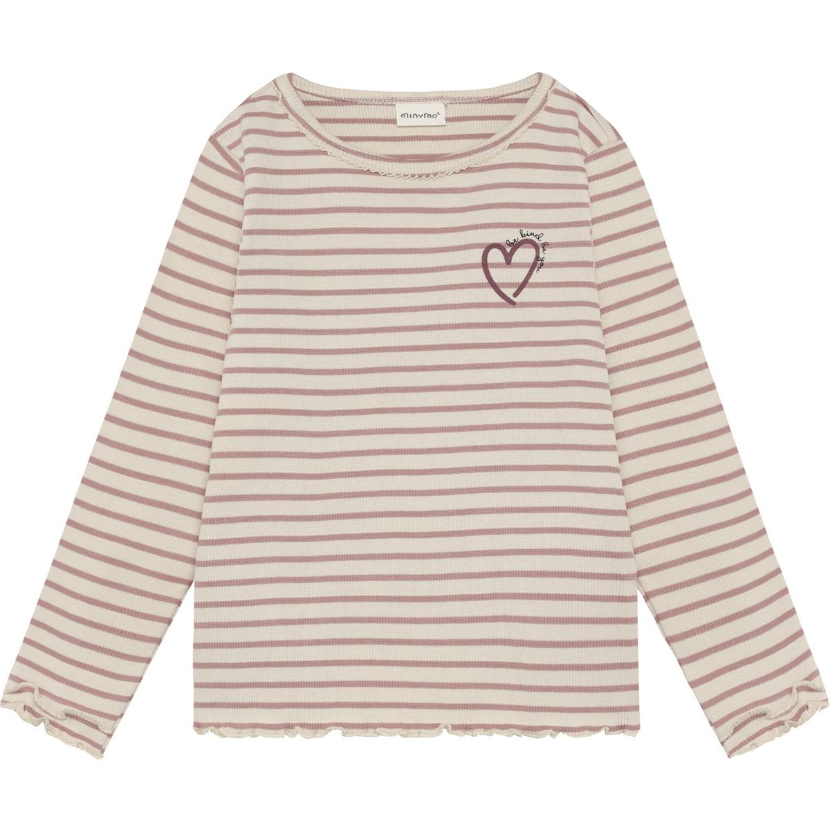 Minymo T-shirt LS Y/D Rib fawn (6510) 98 124442-6510-98