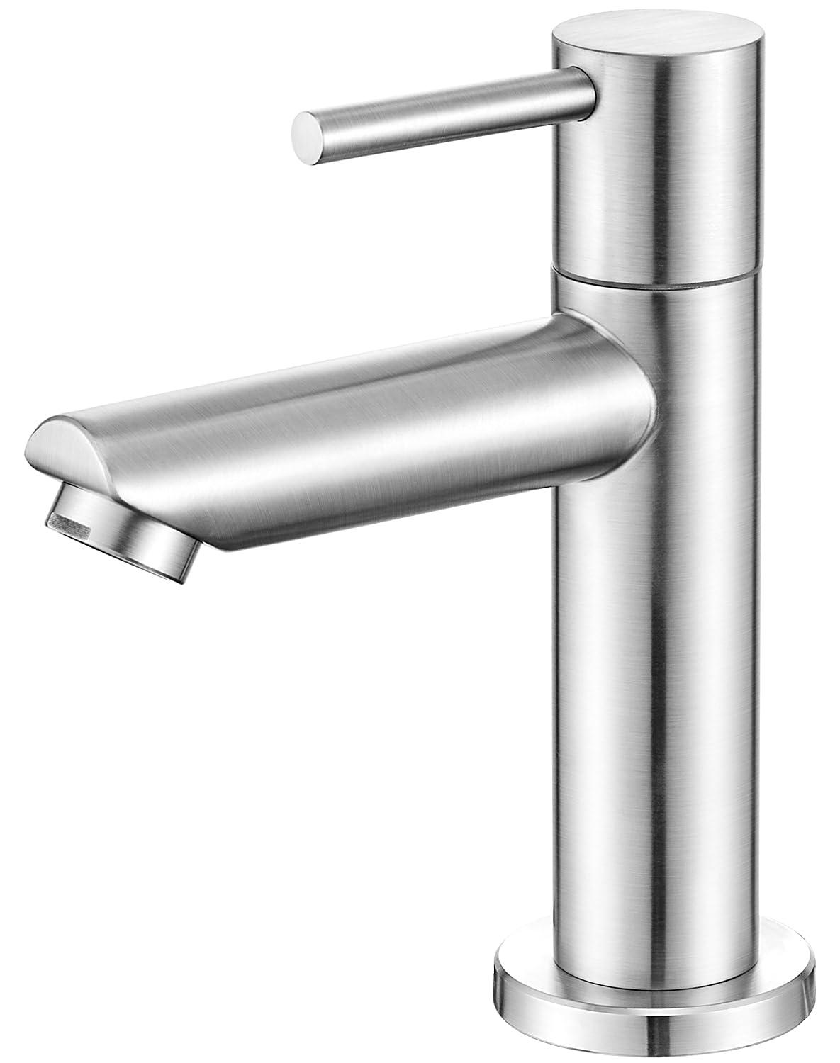 Kaltwasser-Waschtischarmatur mit Auslaufhöhe 9,34 cm, Kaltwasser-Waschtischarmatur für WC, Kaltwasser-Mischbatterie für Badezimmer