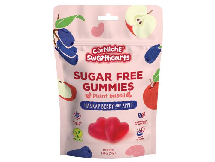 Corniche Sweethearts Bonbons gélifiés sans sucre, baie de haskap et pomme - 50 g