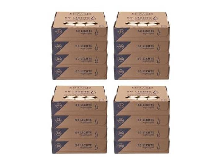 EDZARD 800 Teelichter (Ø 38 mm), Paraffin 8 Stunden Brenndauer, weiß, ohne Duft, für Cornelius Dauerkerzen, Teelichtkerzen, Stövchen, Laterne, Windlicht