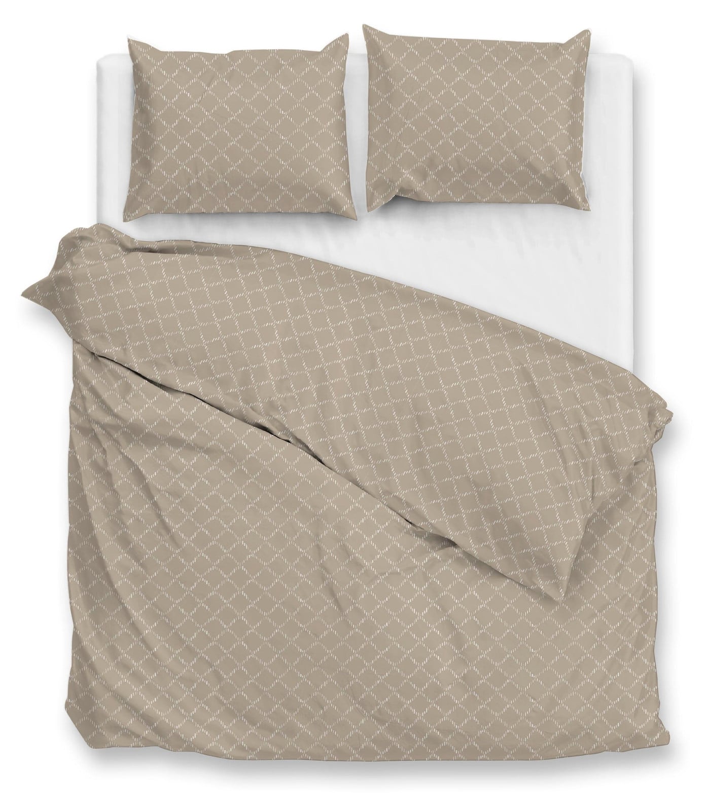 Heckett Living Dekbedovertrek Linea di Satinado Forest Sand 200 x 220 cm