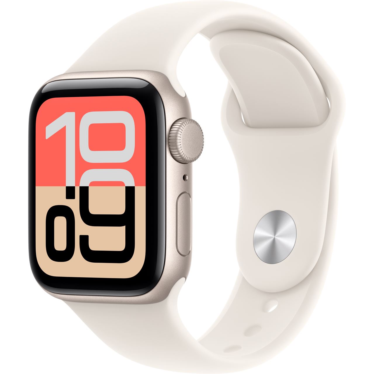 Apple Watch SE 2025 Aluminium 40mm Polarstern (Sportarmband polarstern) S/M
