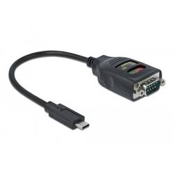Delock USB 2.0 Adapter [1x USB-C® Stecker - 1x Seriell (9pol.)] 64038 0.15 m vergoldet