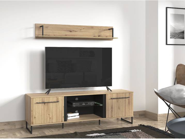 TV-Board HOME AFFAIRE Sardinia , braun (artisan eiche), B:170cm H:54cm T:42cm, Holzwerkstoff, Sideboards, TV-Board, Breite ca. 170 cm