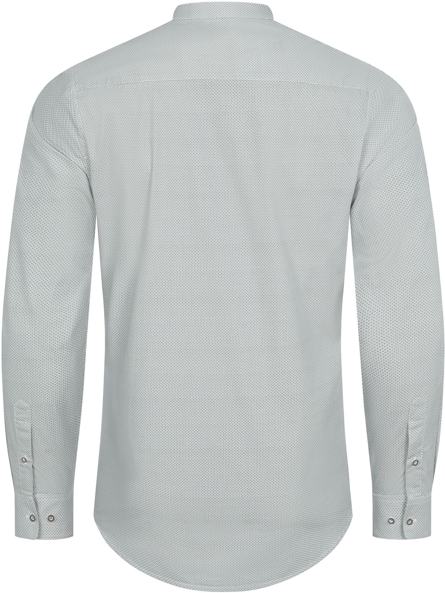 Trachtenhemd NÜBLER "Trachtenhemd Simon", Herren, Gr. M, EURO, grau, Obermaterial: 100% Polyester PES., Hemden Trachtenhemd