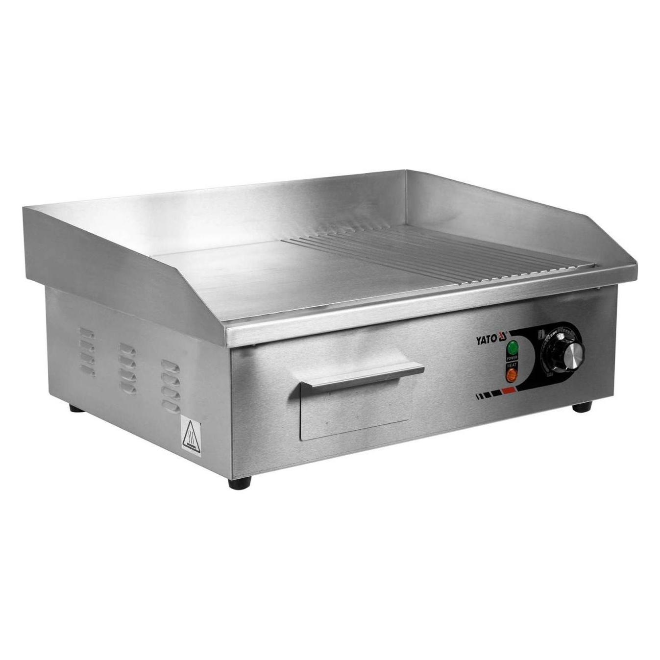 Yato Profi Elektrische Grillplatte 55cm glatt / gerillt 3KW (24588488)