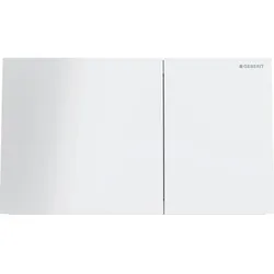 Betätigungsplatte Sigma 70 für 2-Mengen Spülung, Glas, weiß
