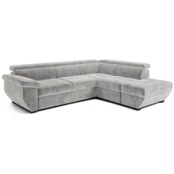 COTTA Ecksofa mit Funktion Speedway Stoff Grau Grey