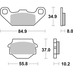 SBS Bremsbelag 591SI Offroad Sinter