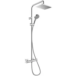 Hansgrohe Vernis Shape Duschsystem mit Thermostatarmatur Chrom 26097000