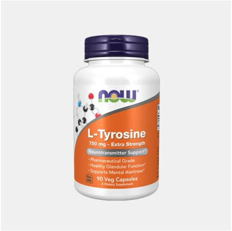 NOW L-TYROSINE 750mg EXTRA STRENGTH 90 CAPSULAS