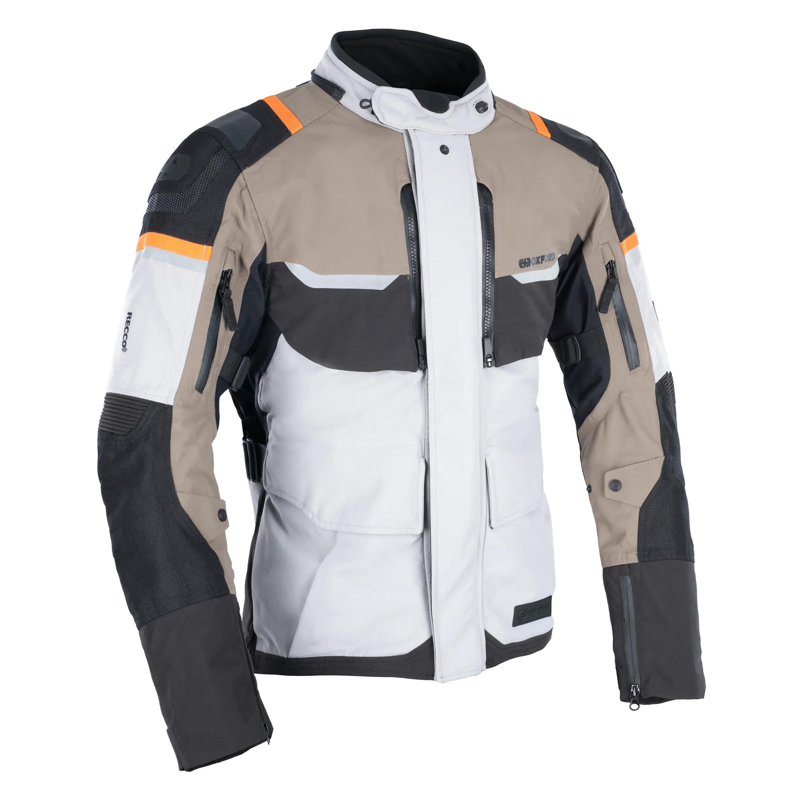 Oxford Herren Motorcycle Jacket Stormland Dry2Dry Motorradjacke, Wüste/Schwarz/Orange, L (Herren, L) (TM211102L)
