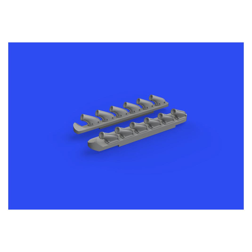 Eduard P-51B/C exhausts stacks PRINT for ARMA HOBBY (672279)