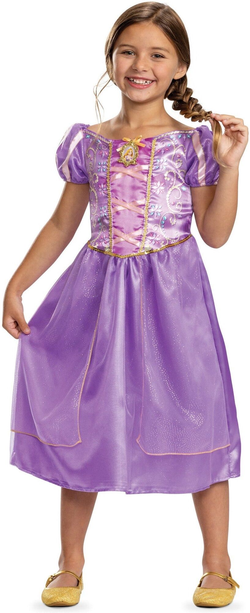 Jakks Disguise Disney Rapunzel Classic Costume Dress for 5-6 Years - Officially Licensed Disney Princess Costume - Purple and Pink