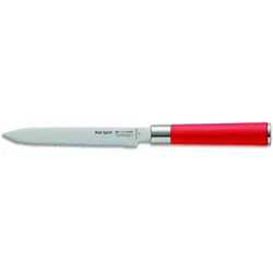 F. Dick Red Spirit Allzweckmesser mit Wellenschliff (13 cm Klingenlänge, arbeitet mühelos durch Scha, Küchenmesser, Silber