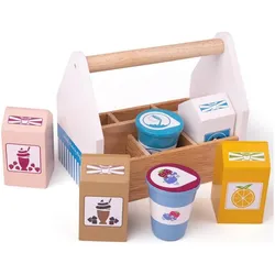 Bigjigs Holzkiste mit Milchprodukten