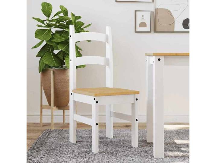 Meilleure MEUBLE Chaises à manger lot de 2 blanc 40x46x99 cm bois massif de pin&01_1962