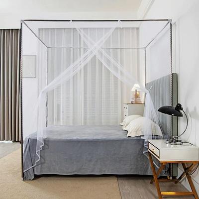 Uplift Essentials Square Mosquito Net Bed Canopy For Bedroom And Camping white 2xl