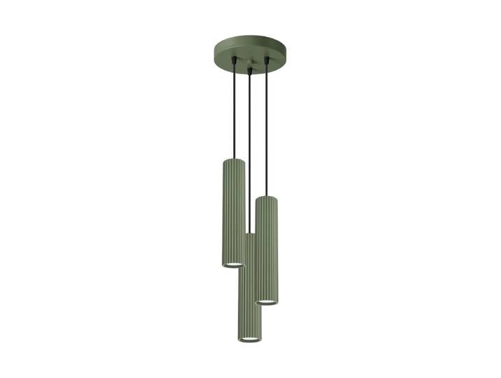 Design Pendellampe „Karbon“ 3-flammig Olivgrün Sollux Lighting