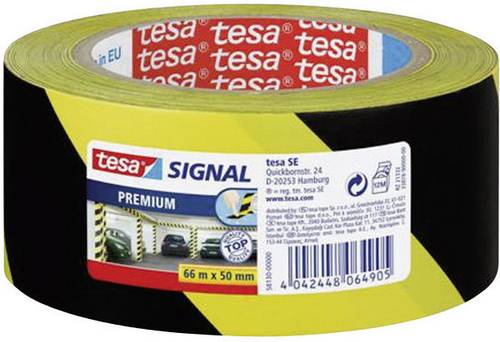 tesa PREMIUM 58130-00000-01 Markierungsklebeband tesa SIGNAL Gelb, Schwarz (L x B) 66 m x 50 mm 1 St.