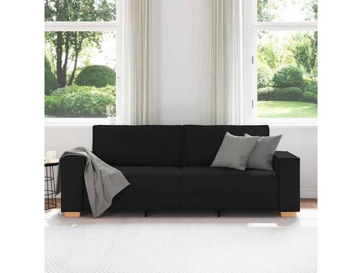 Bon marché *Canapé 3 places ergonomique - COCO - pour bavarder lire - Noir 220x78x84cm Tissu C63752111571491