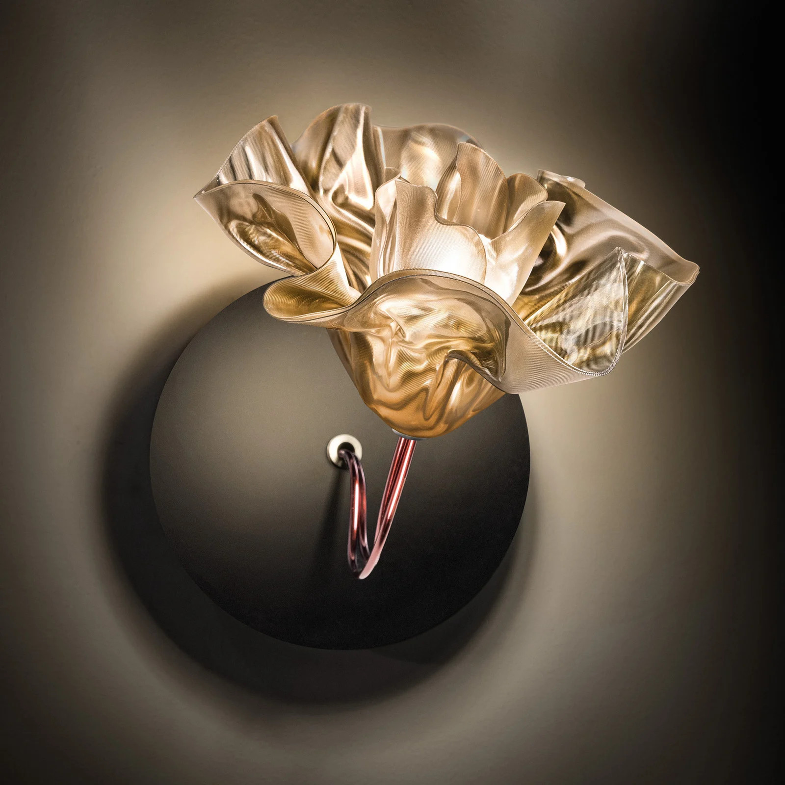Slamp Lafleur wandlamp zwart/goud - Designer LED wandlamp voor woonkamer, hal of slaapkamer