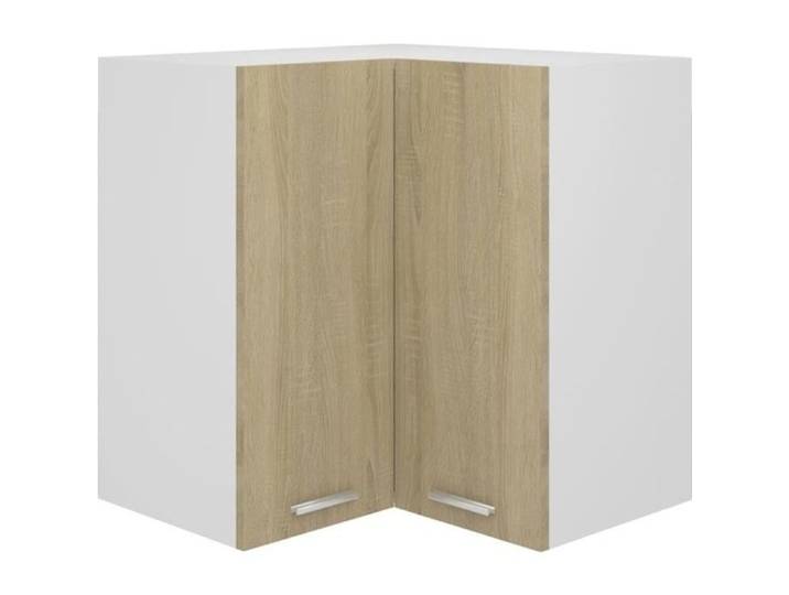 4865 SALE CHIC Armoire d'angle suspendue Chêne sonoma 57x57x60 cm Aggloméré ARMOIRE BUFFET Meuble haut Meuble bas Cuisine