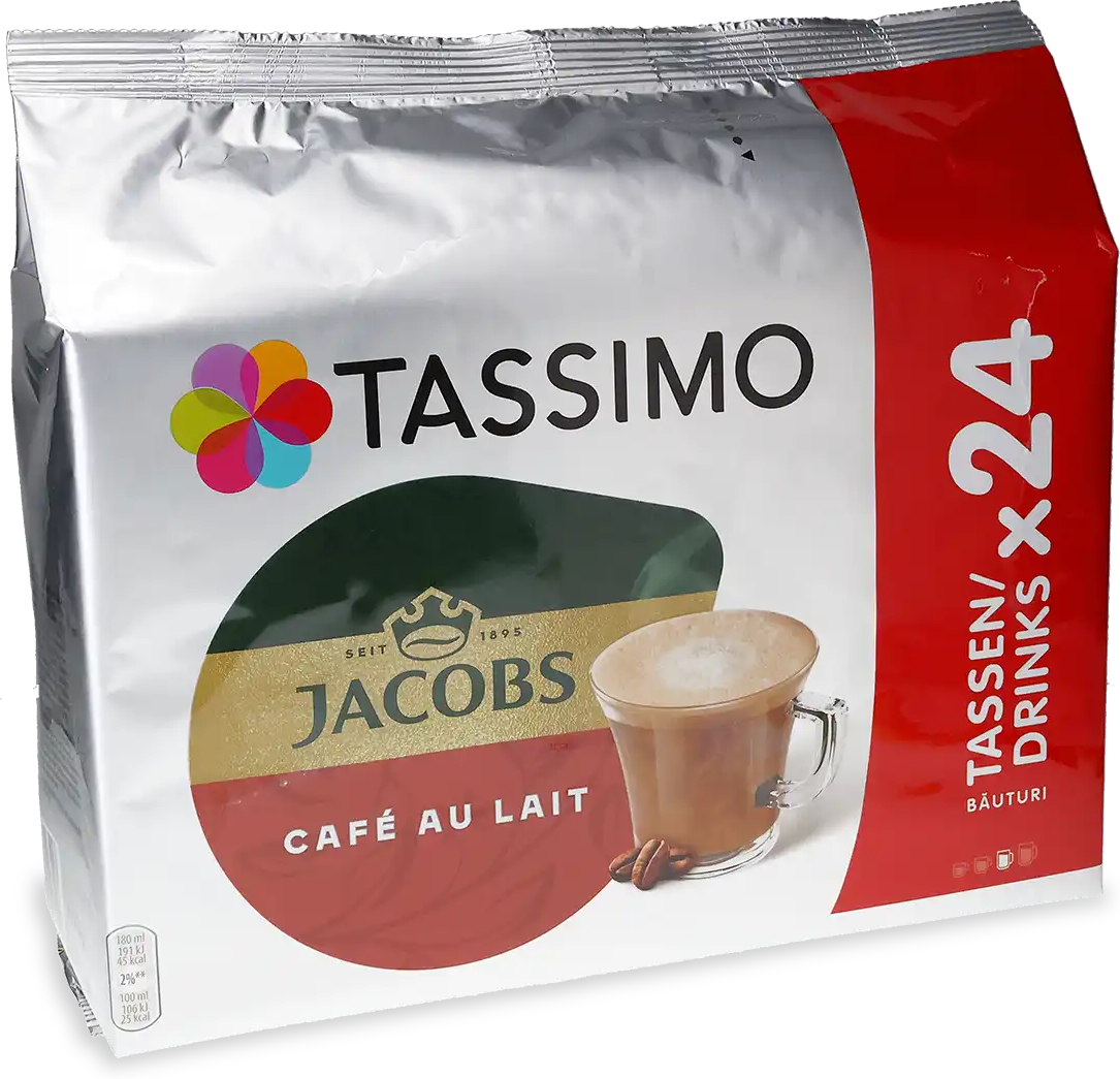 Jacobs   Café au Lait - 24 Capsules de café pour Tassimo - Café au lait - Compatible Tassimo